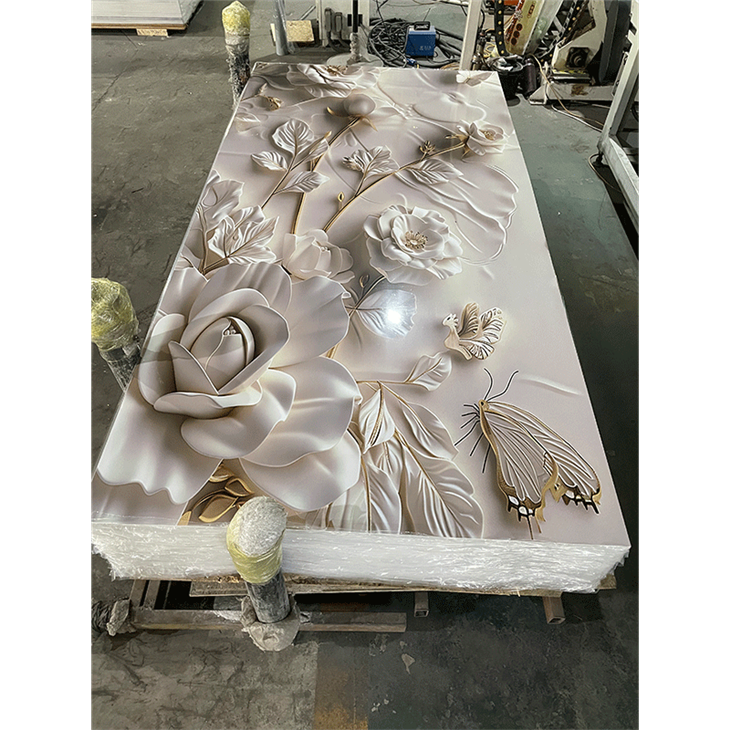 High Glossy 3D PVC Marble Sheet factory